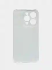 Бирюзовый чехол на Apple iPhone 15 Pro / Айфон 15 Про прозрачный, с рисунком, защита камеры