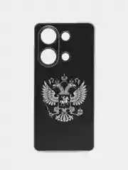 Приглушённый хаки чехол на Xiaomi Redmi Note 13 Pro 4G/Poco M6 Pro 4G, прозрачный, с рисунком, защита камеры