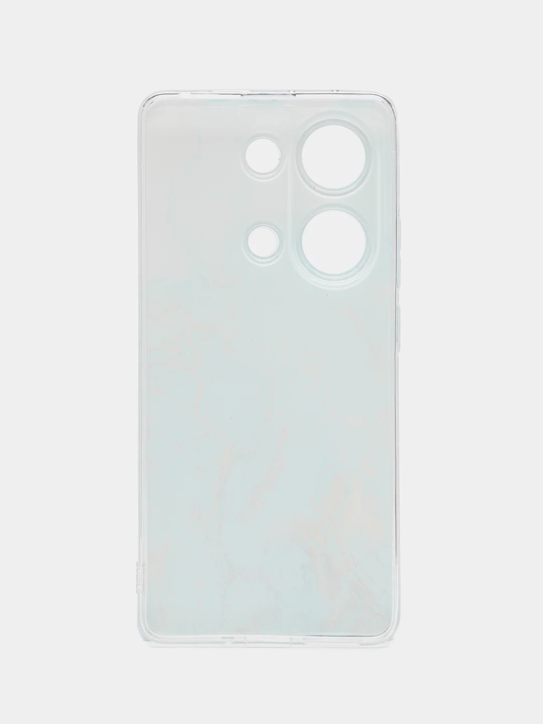 Светло-синий чехол на Xiaomi Redmi Note 13 Pro 4G/Poco M6 Pro 4G, прозрачный, с рисунком, защита камеры