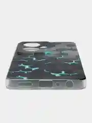 Бирюзовый силиконовый чехол на OnePlus Nord N30 SE / Ван Плас Норд N30 SE прозрачный, с рисунком