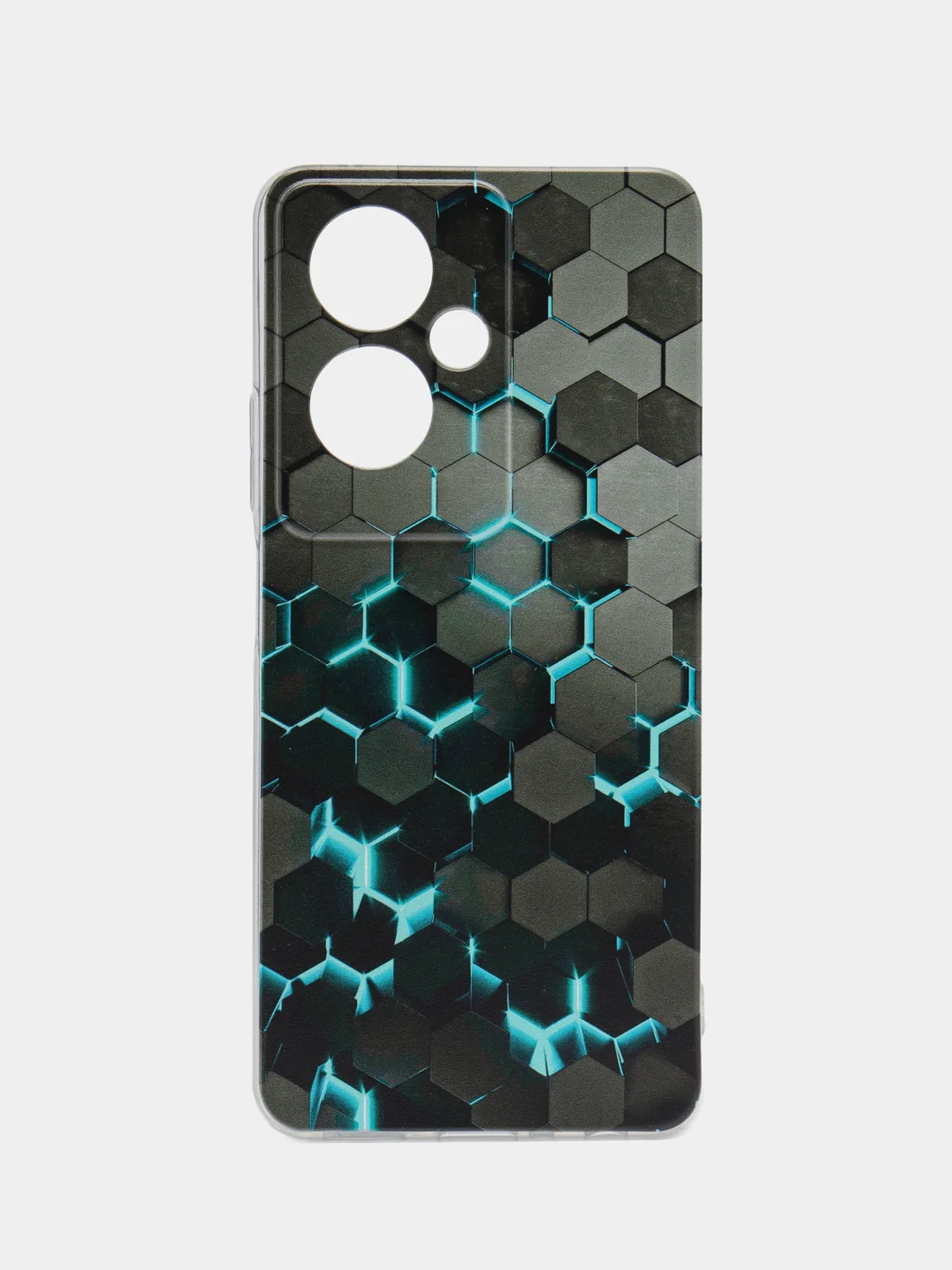 Бирюзовый силиконовый чехол на OnePlus Nord N30 SE / Ван Плас Норд N30 SE прозрачный, с рисунком