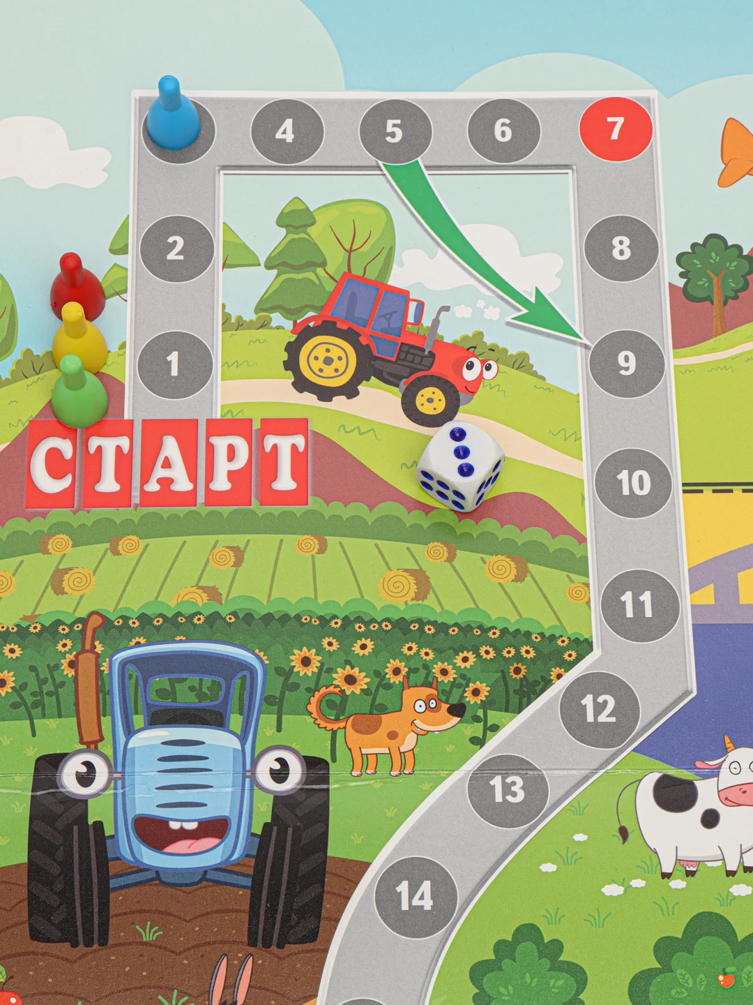 Детская настольная игра-ходилка "Синий Трактор