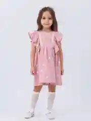 Розовый платье-сарафан из муслина для девочки