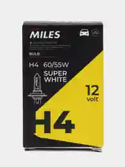 Лампа автомобильная H4 Белый свет (Super white)