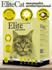Наполнитель комкующийся антибактериальный EliteCat "Clinic", 6 л