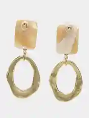 Серьги с подвеской из камня