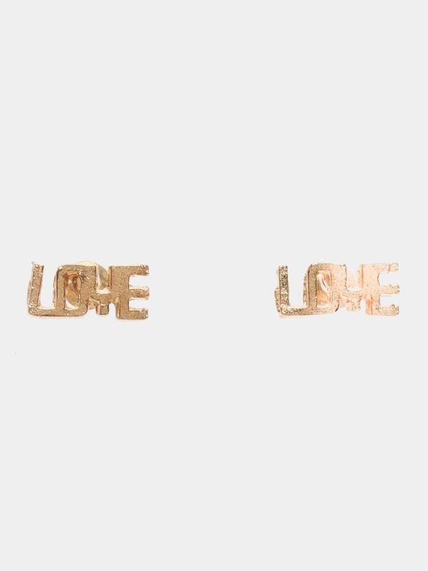 Серьги-гвоздики "Love"