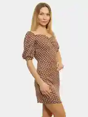 Коричневый платье женское