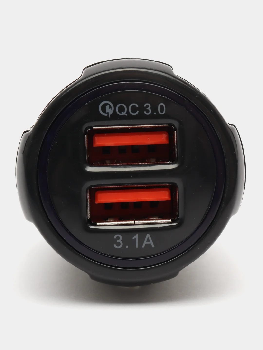 Белый автомобильное зарядное устройство 2 USB / зарядка в прикуриватель для телефона