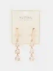 Золотой серьги подвески Xuping,  английский замок, цвет золотой, женские