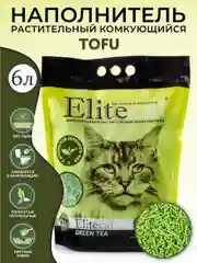 Наполнитель комкующийся, растительный ELITECAT "Tofu Green Tea", 6л / 2.7кг