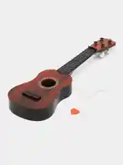 Бордовый детская игрушка Укулеле с медиатором