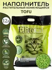 Наполнитель комкующийся, растительный ELITECAT "Tofu Green Tea", 12л / 5.4кг