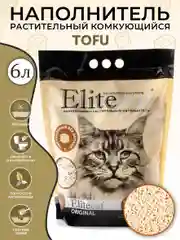 Наполнитель комкующийся, растительный ELITECAT "Tofu Original", 6л / 2.7кг