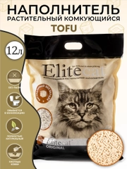 Наполнитель комкующийся, растительный ELITECAT "Tofu Original", 12л / 5.4кг