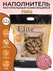 Наполнитель комкующийся, растительный ELITECAT "Tofu Lotus", 12л / 5.4кг