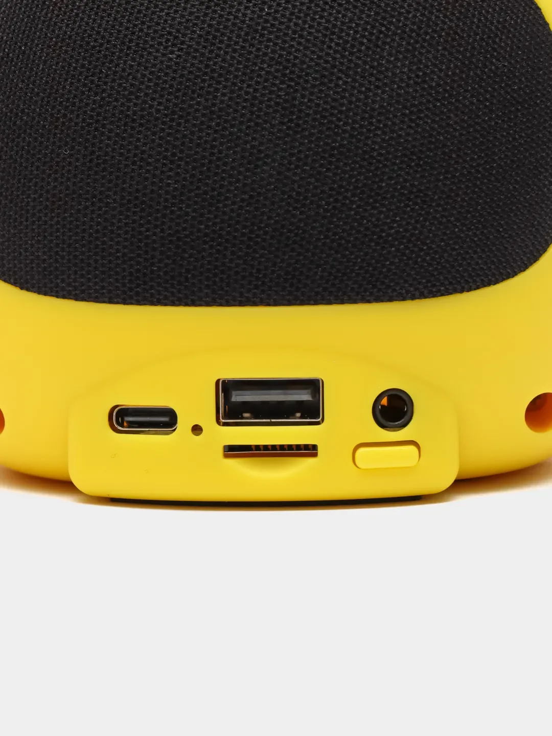 Желтый беспроводная портативная Bluetooth-колонка, динамик, игрушка ночник "Покемон Пикачу"