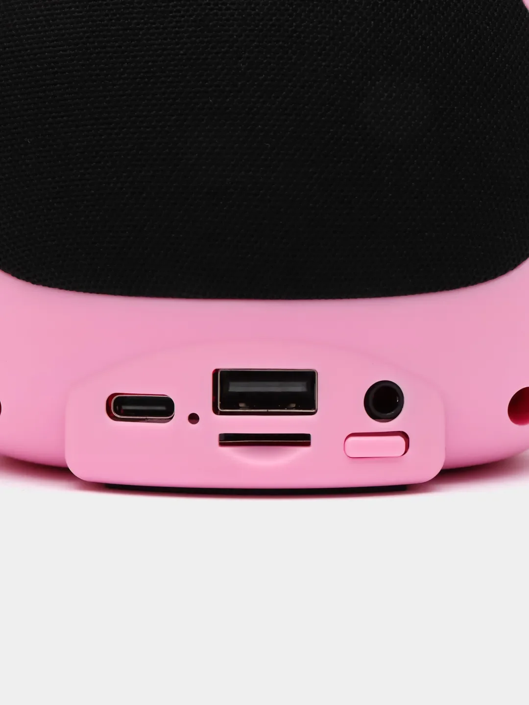 Розовый беспроводная портативная Bluetooth-колонка, динамик, игрушка ночник "Покемон Пикачу"