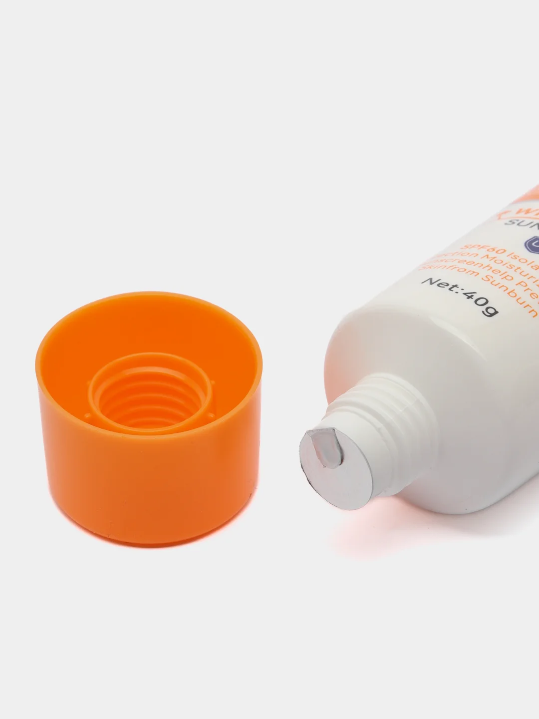 Оранжевый солнцезащитный крем от загара для лица и тела SPF50+, увлажняющий с коллагеном