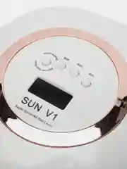 Лампа для гель Luazon LUF-12, UV/LED, 168 Вт, 42 диода, таймер 10/30/60/99 с, бело-золотая