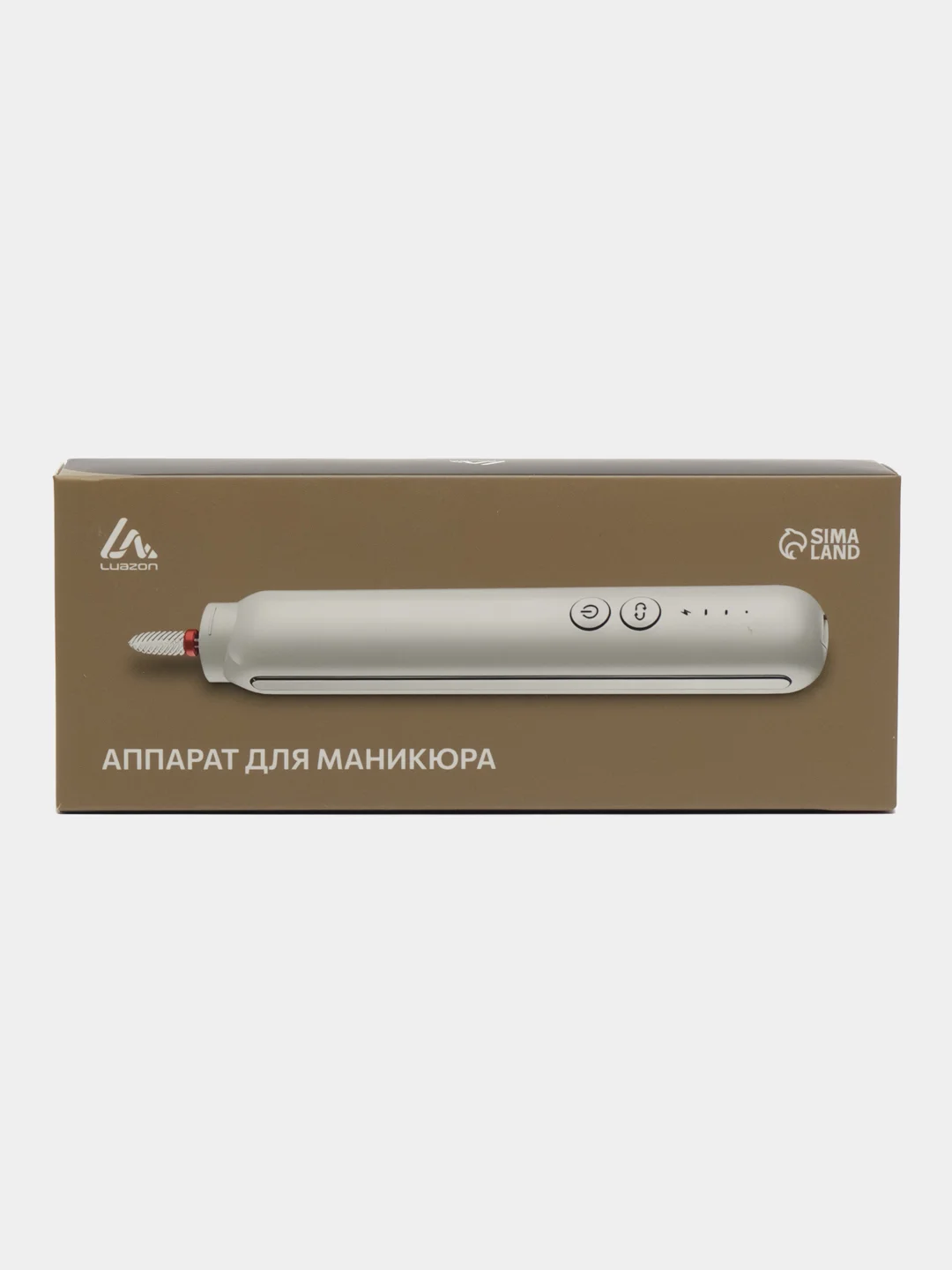 Аппарат для маникюра LuazON LMM-02 , портативный, 5 насадок, АКБ, белый
