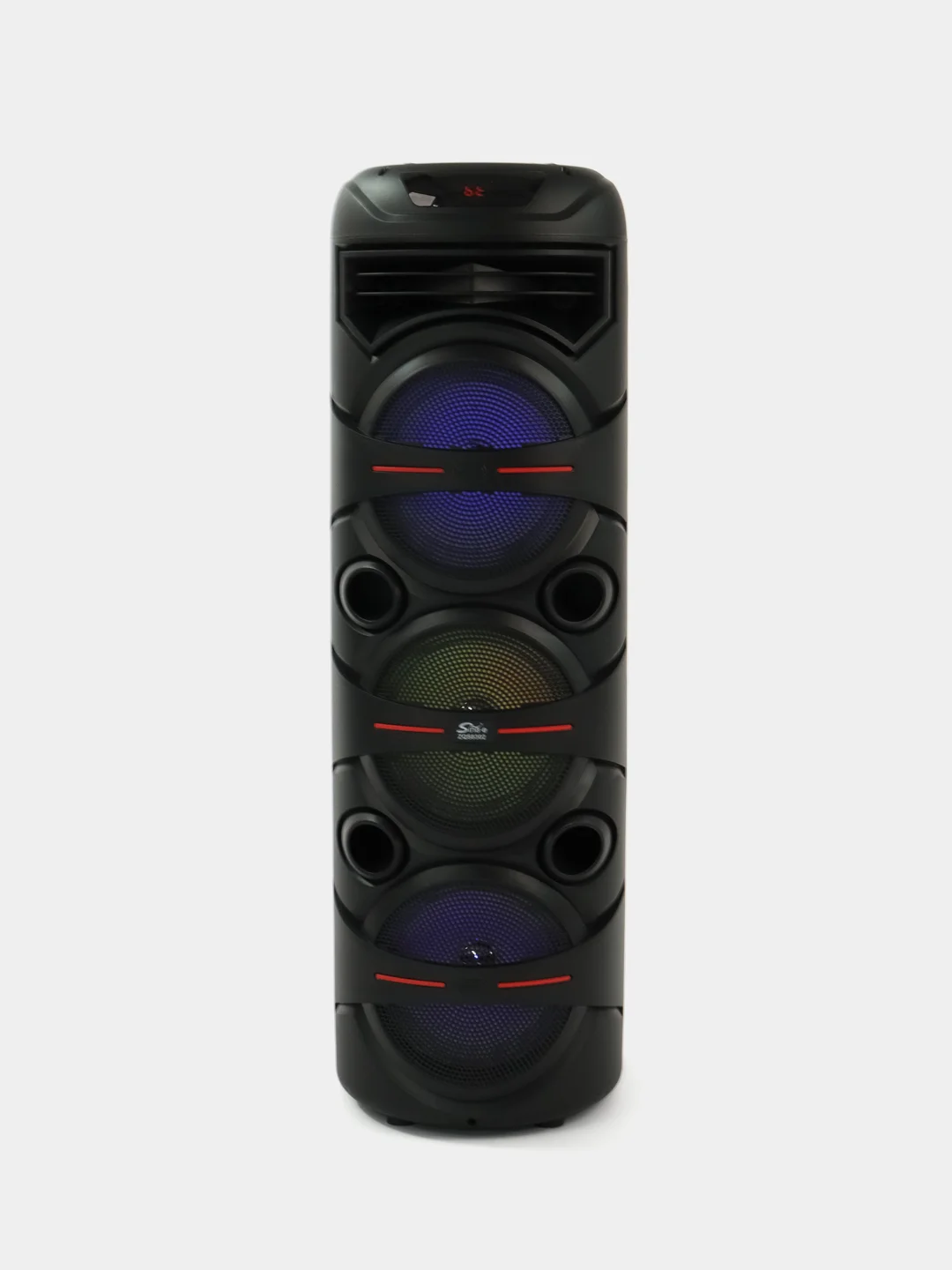Хром колонка Bluetooth с LED-подсветкой ZQS 60Вт (USB/SD/AUX/FM) + микрофон/пульт