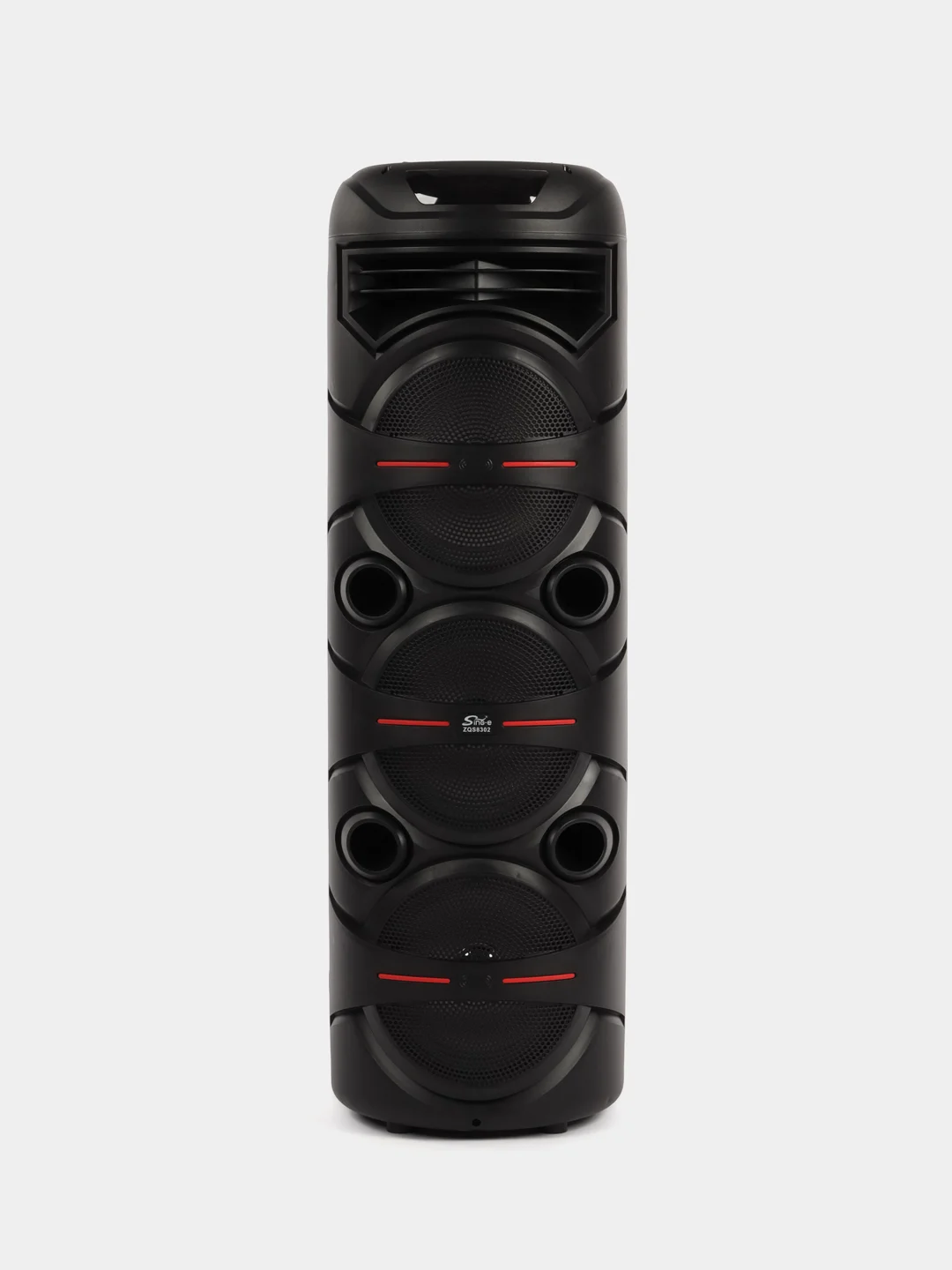 Хром колонка Bluetooth с LED-подсветкой ZQS 60Вт (USB/SD/AUX/FM) + микрофон/пульт