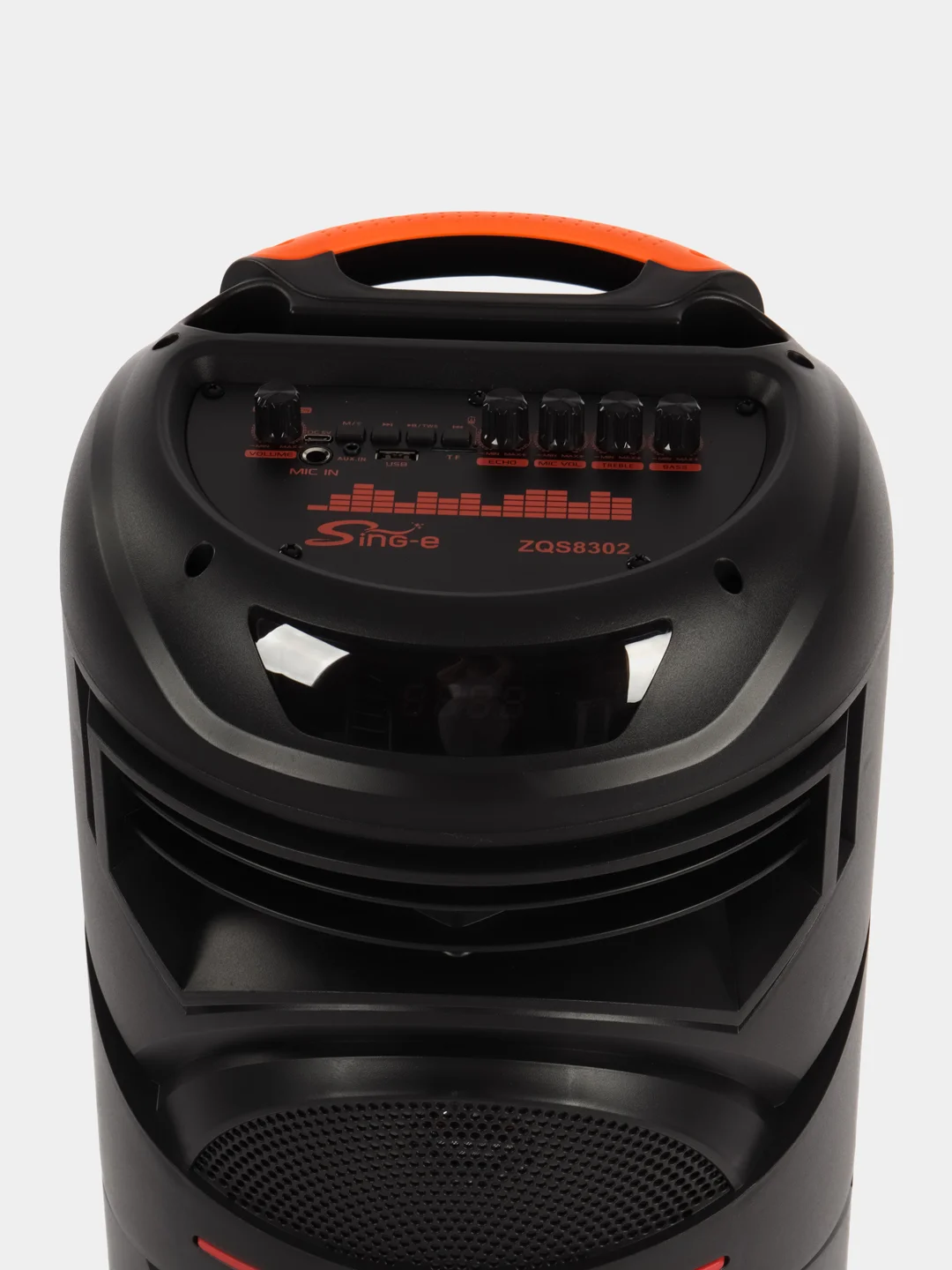 Хром колонка Bluetooth с LED-подсветкой ZQS 60Вт (USB/SD/AUX/FM) + микрофон/пульт