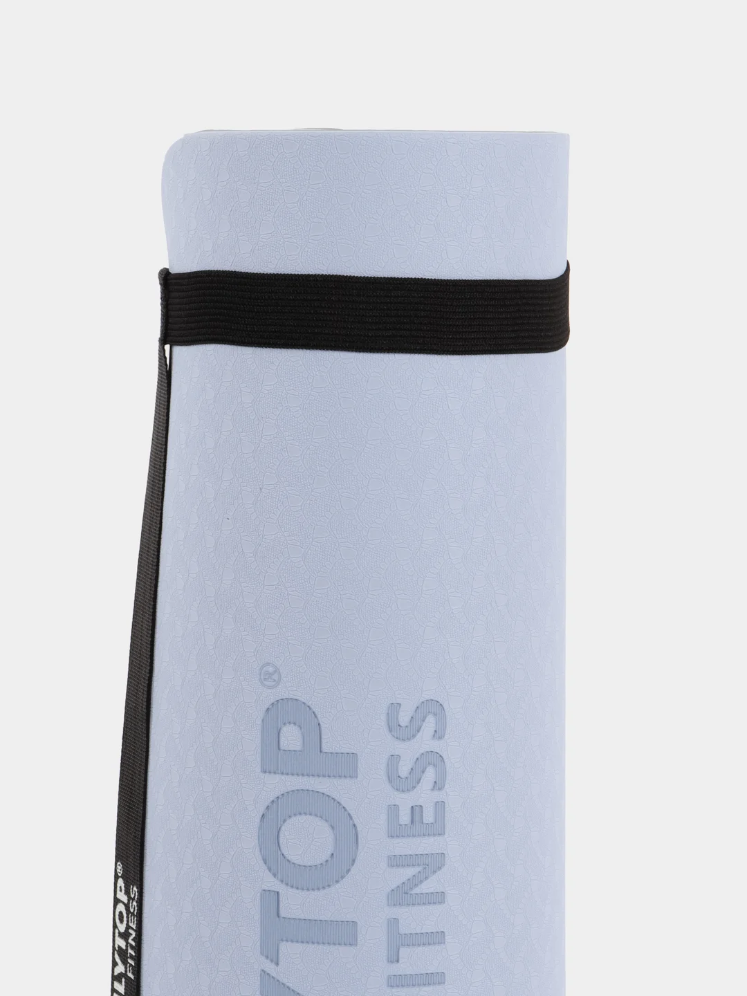 Коврик для фитнеса и йоги ONLYTOP, 183х61х0,6 см, цвет серый/фиолетовый