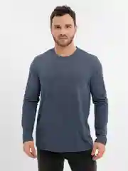 Индиго лонгслив мужской