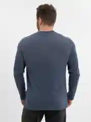 Индиго лонгслив мужской