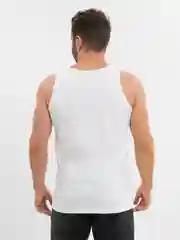 Белый мужская классическая базовая майка из хлопка