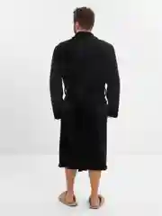 Черный халат махровый мужской, банный, домашний, 100% хлопок р.42-54