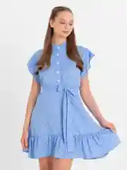 Голубой платье женское повседневное, вечернее
