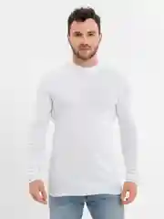 Белый лонгслив мужской