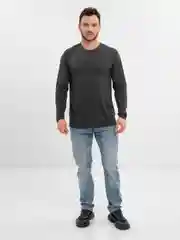 Серый лонгслив мужской