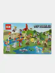 Зеленый конструктор My World, детский, Minecraft