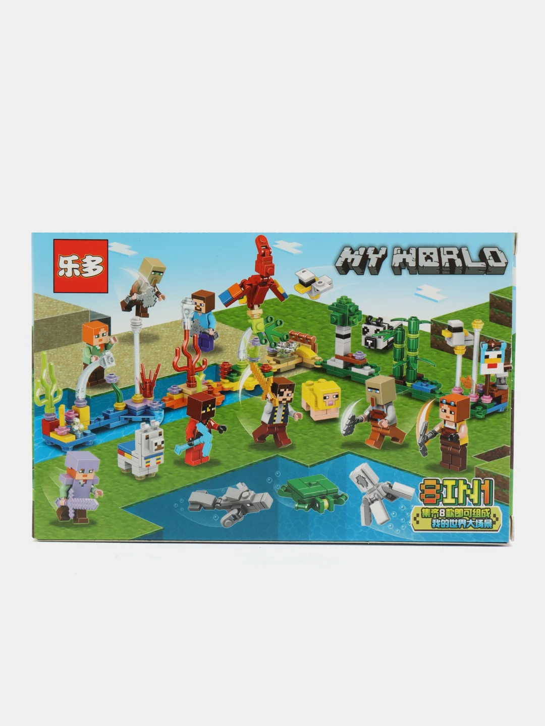 Красный конструктор My World, детский, Minecraft