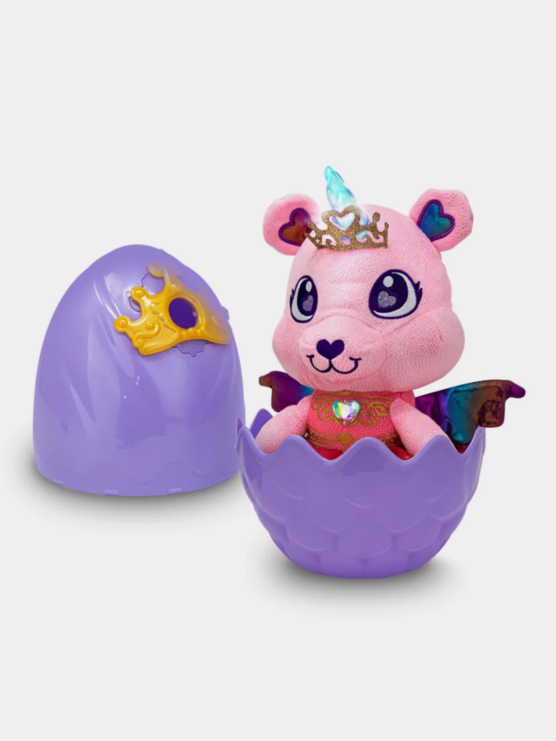 Игрушка мягконабивная Baby Gemmy "Медвежонок", 22 см, в яйце, свет. эффекты