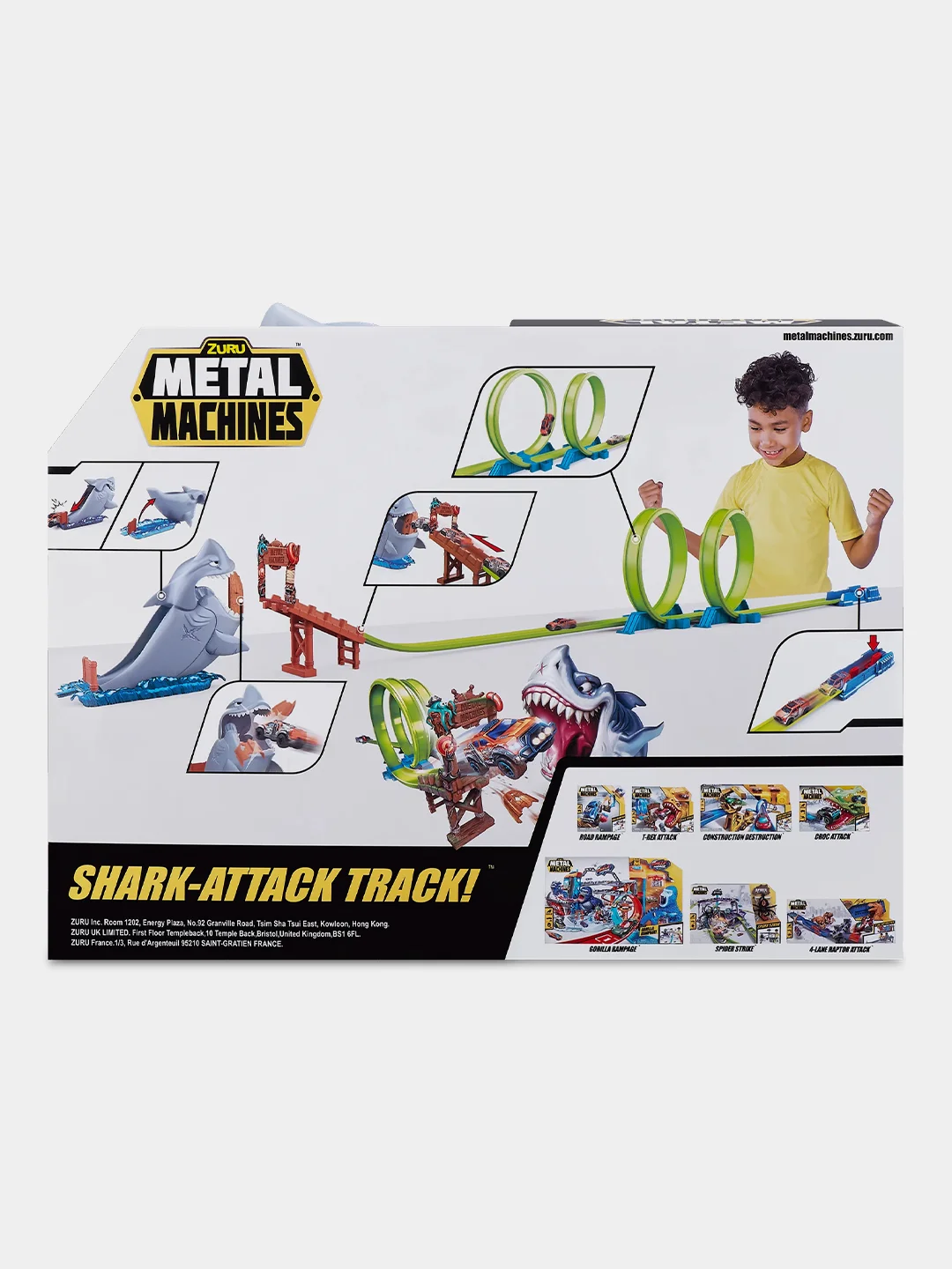 Игровой набор Zuru Metal Machines с машинкой, трек "Акула"