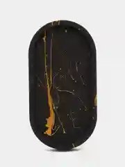 Черный подставка овальная из гипса