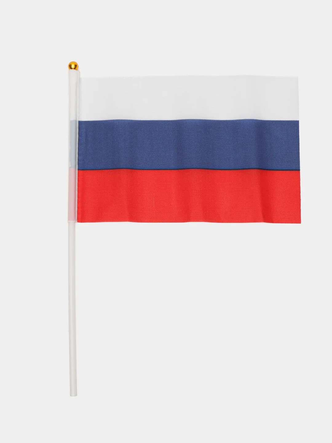 Голубой флаг России / 9 мая, 14 х 21 см, шток 30 см, полиэфирный шёлк