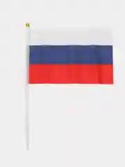 Голубой флаг России / 9 мая, 14 х 21 см, шток 30 см, полиэфирный шёлк