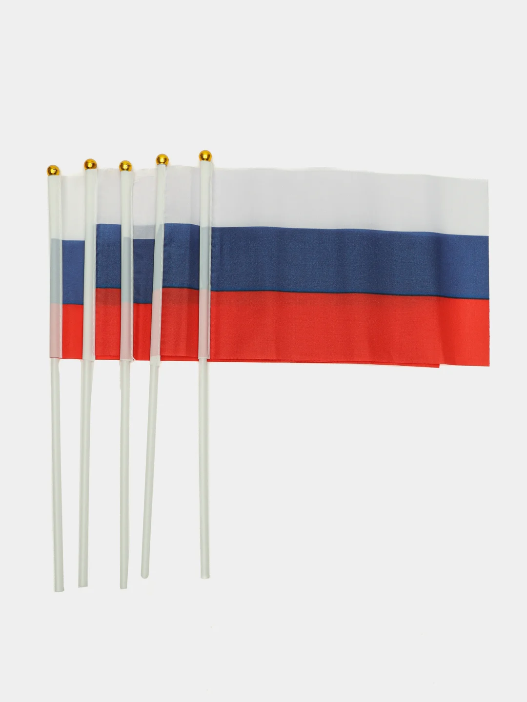 Голубой флаг России / 9 мая, 14 х 21 см, шток 30 см, полиэфирный шёлк