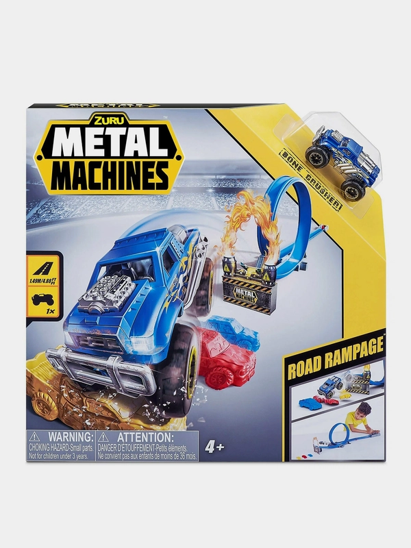 Игровой набор Zuru Metal Machines, трек с машинкой