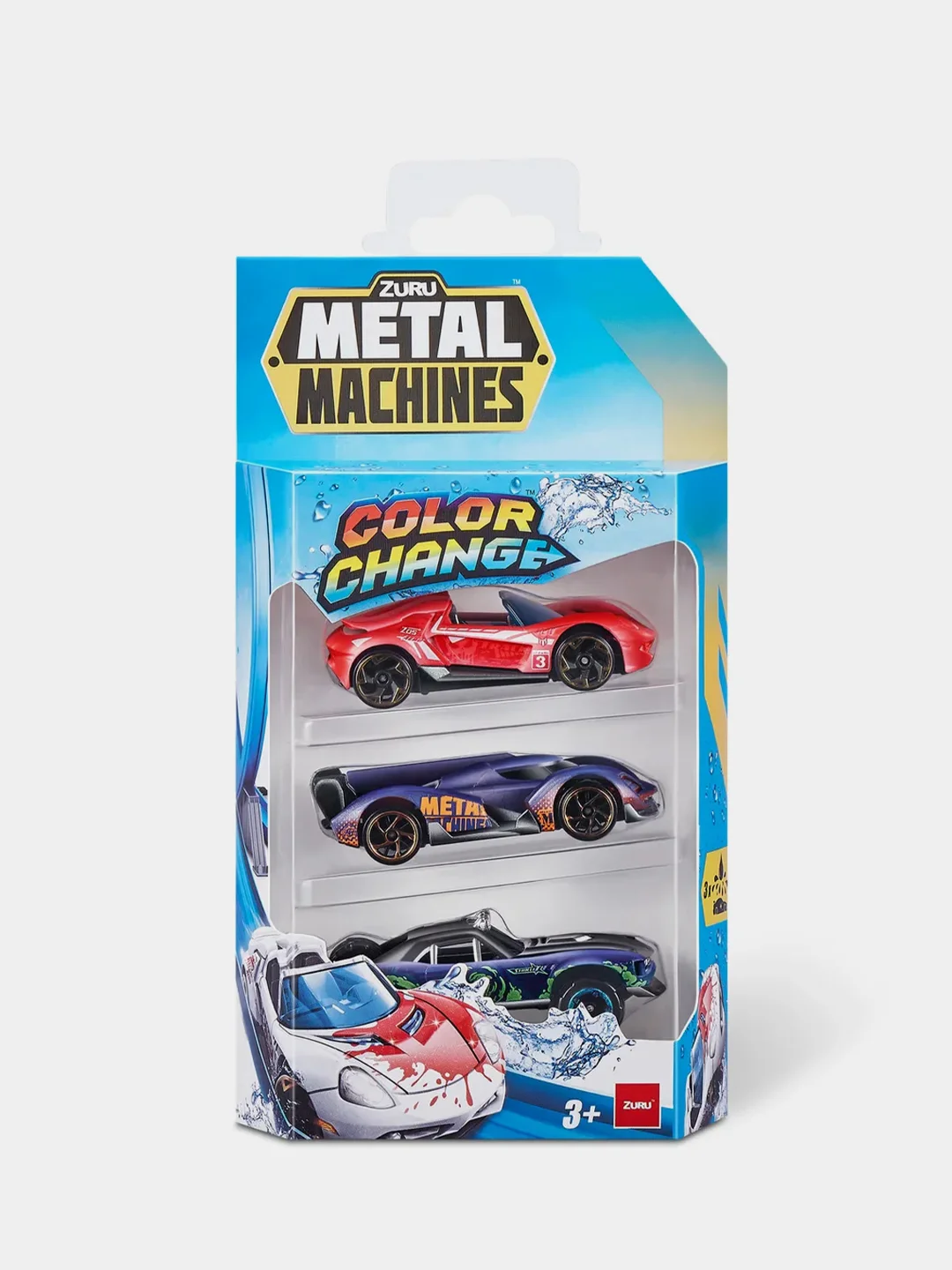 Игрушка Zuru Metal Machines машинка меняющая цвет, 3 штуки