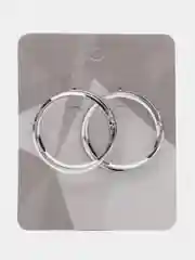 Серьги кольца, металл, круглые