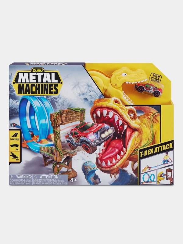 Игровой набор Zuru Metal Machines с машинкой, трек "Динозавр"