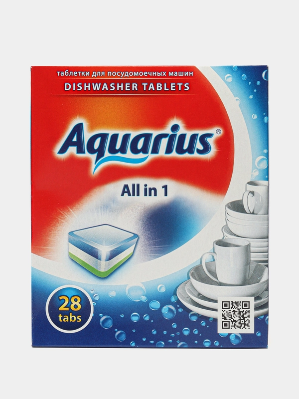 Таблетки для посудомоечных машин Aquarius All in1, 28 шт