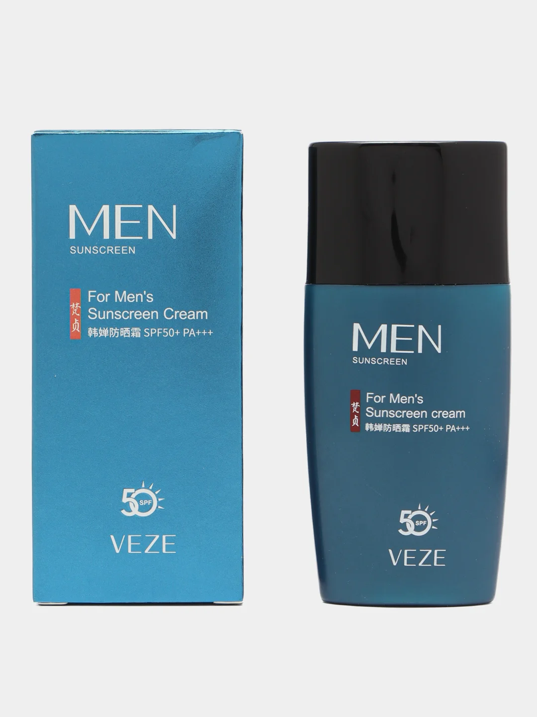 Синий мужской солнцезащитный крем для лица и тела, SPF 50+, PA +++